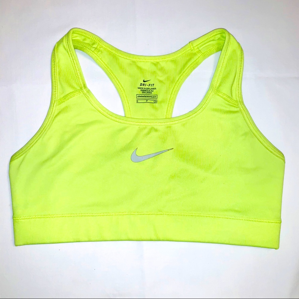 Nike Women's Pro Swoosh Sports Bra, Color-Volt